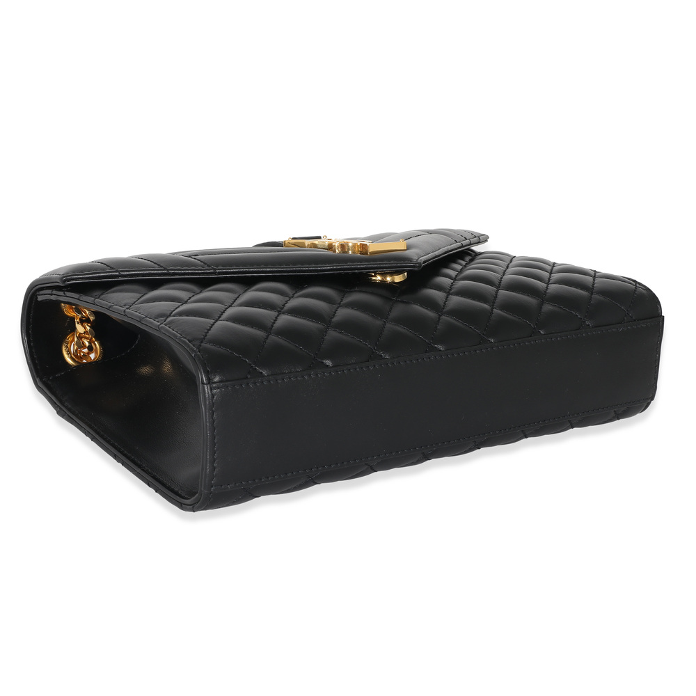 SAINT LAURENT Black Matelasse Triquilt Medium Monogram Envelope Chain Bag - Picture 5 of 7